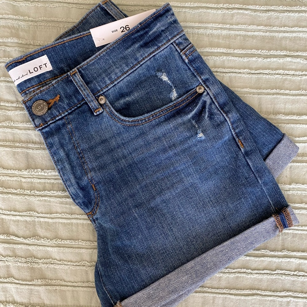 LOFT Blue Denim/Jean Shorts - Size 2